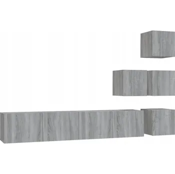 Televizní stolek Závěsná televizní skříňka, barva šedá dub sonoma