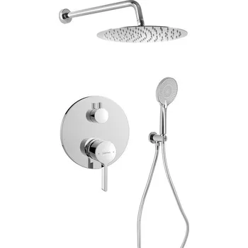 Vodovodní baterie Sapho ICONIC podomítkový sprchový set s pákovou baterií, 2 výstupy, vyústění, chrom AF042-01