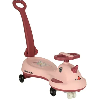 Dětské vozidlo LED Swing FIX S1 gravitační koloběžka s rukojetí růžová max. 65 kg KX3154_1
