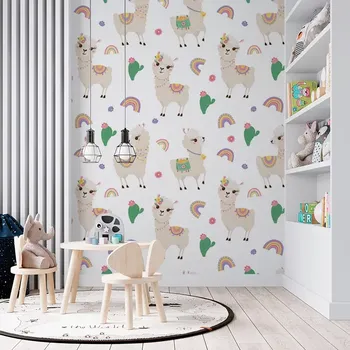 Tapeta Sablio Tapeta Roztomilé lamy - 125x75 cm