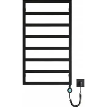 Radiátor Elektrický koupelnový radiátor LUXRAD Atria 87x50cm, černý matný, topné těleso 200W