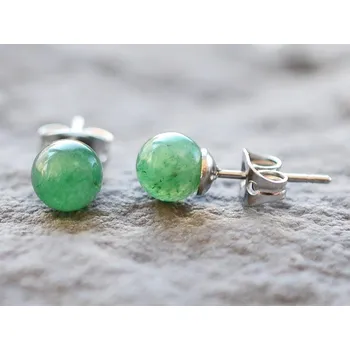 Náušnice Ocelové náušnice -avanturín