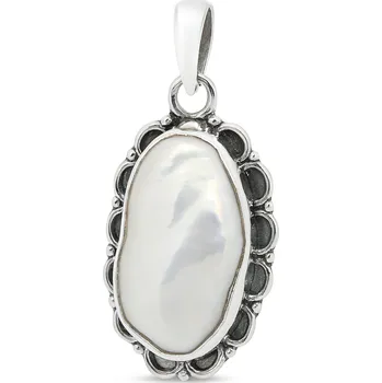 Přívěsek Stříbrný přívěsek s přírodní perlou White Harmony