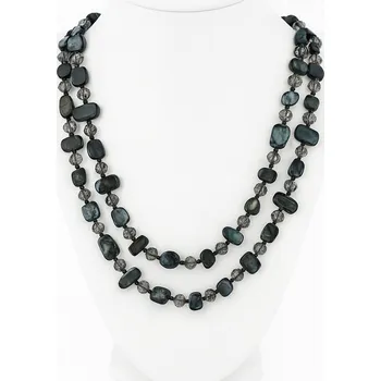 Náhrdelník Černý perleťový náhrdelník Peinna