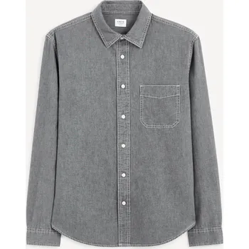Pánská košile Celio Džínová košile Gagusti1 1141767 Šedá M