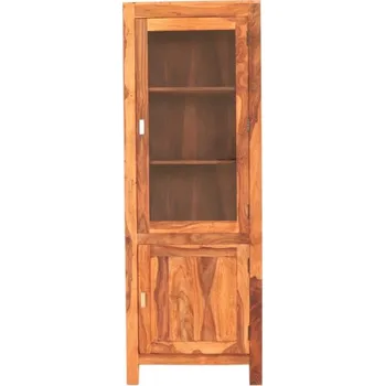 Knihovna Indický nábytek - Vitrína Amba 65x180x45 z indického masivu palisandr Natural