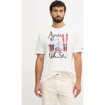 Pánské tričko Bavlněné tričko MC2 Saint Barth ARN0004 béžová 01X, vel. XL