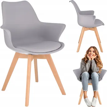 Jídelní židle Židle Jumi umělá kůže šedá 1 ks