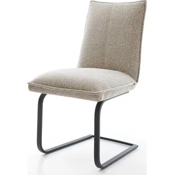 Jídelní židle DELIFE Jídelní židle Lelio-Flex látka Měkký béžová jídelní židle plochá černá taštičkové pružiny