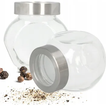 Dóza na potraviny SKLENĚNÁ malá dóza JASMINE 210 ml na koření