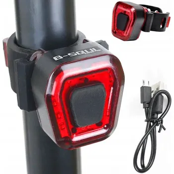 Cyklosvítilna LED světlo na kolo 100lm IPX4 zadní USB na sedlovku