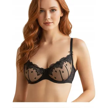 Podprsenka Podprsenka balkonetka s kosticemi, měkká, černá, sexy, nevyztužená Kleo 85C