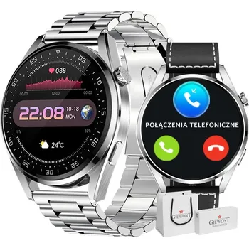 Chytré hodinky Chytré hodinky GIEWONT Vertex SmartCall GW450-5 Silver/Carbon Leather NEPLATÍ