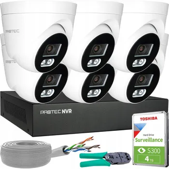 Bezpečnostní kamera Monitorovací sada 6 IP kamer 8MP 4K POE s detekcí osob a 4TB HDD