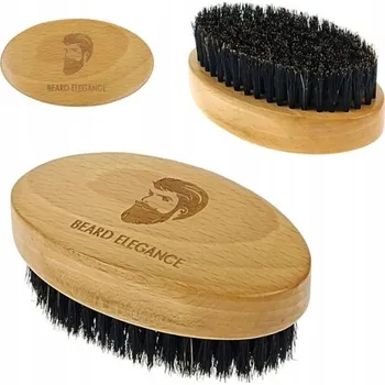 Kartáč na vousy s přírodními kančími štětinami, dřevěný kartáč na vousy