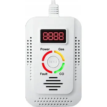 Zabezpečovací technika Detektor 2v1 zemního plynu LPG a oxidu uhelnatého CO 9V/240V