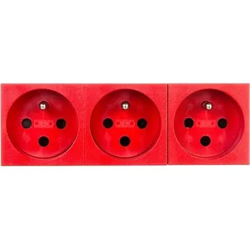 Elektrická zásuvka Nástěnná Elektrická Zásuvka OBO Bettermann , červená