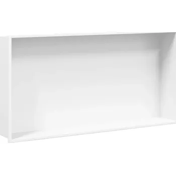 Sprchová vanička Bílá matná sprchová nika z nerezové oceli 62 x 32 x 9 cm