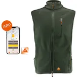 Vyhřívaná vesta Alpenheat Fire-Fleece, zelená - ovládání přes aplikaci 2XL