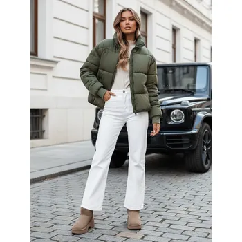 Dámská bunda VIBEGIRL Dstreet TY4945 Barva: Zelená, Velikost: L