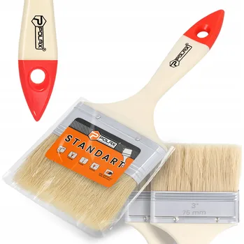 Malířský štětec 2x PLOCHÝ ŠTĚTEC Malířský 75 mm UNIVERZÁLNÍ Pro Malování Barev Laků Z1-P