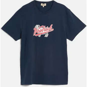 Pánské tričko TRIČKO WOOLRICH SHEEP GRAPHIC T-SHIRT MELTON BLUE