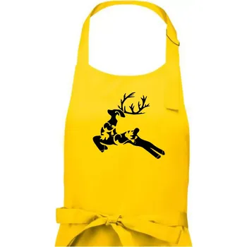 Kuchyňská zástěra Laň z listů - Pánská zástěra na vaření - Univerzální velikost ( Žlutá )