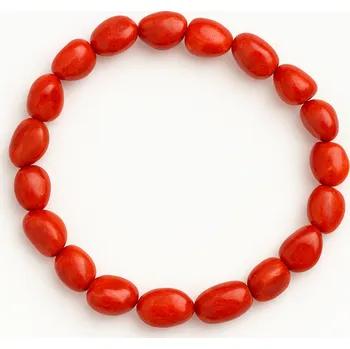 Náramek Náramek válečky červený korál Milia