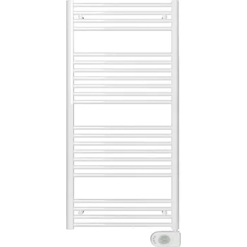 Radiátor Zehnder Radiátor Zehnder Aura 130x60 cm, elektrický, s topnou tyčí Musa Eco 750 W, RAL 9016 bílá, PBEZ-120-60/MQ PBEZ-120-60/MQ