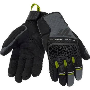 Moto rukavice SEVENTY DEGREES Rukavice na motorku Seventy Degrees SD-N60 Two Stroke černo-šedo-fluo žluté S
