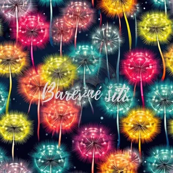 Úplet, Barevné odkvetlé pampelišky (E) (Top kvalitní úplet Bella digitisk)