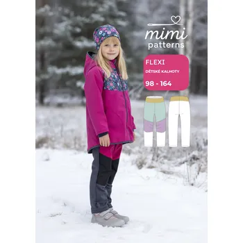 Dětský overall Dětský střih v el. formátu, Kalhoty, Flexi - 134/140 - 146/152 (A4) domácí tisk