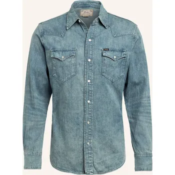 Pánská košile Polo Ralph Lauren Pánská Džínová Košile Slim Fit, tmavě...