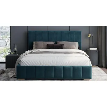 Postel Čalouněná postel AUSTIN 120x200cm Modrá Paris s úložným prostorem kovový rošt