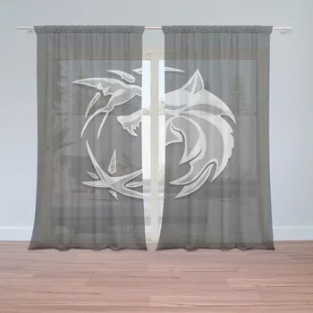 Záclona Sablio Záclony Zaklínač Černá mapa: 2ks 150x250cm