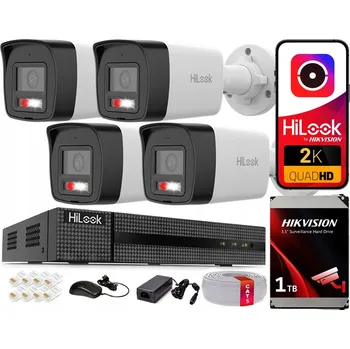 IP kamera IP Monitorovací Sada Hilook od Hikvision 4x IPC-B140HA-LUC 4MPX PoE Hybrid