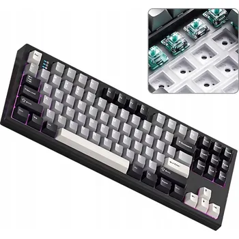 Klávesnice KABLOWA KLAWIATURA MECHANICZNA černá s Bluetooth Wind Spirit Switch 2,4 GHz