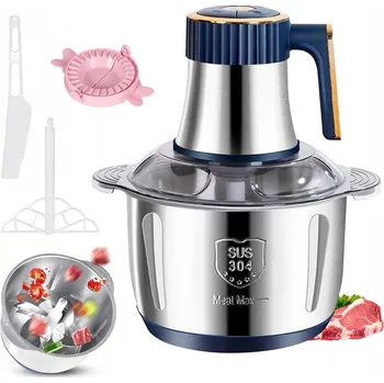 Kuchyňský robot Elektrický SEKÁČEK POTRAVIN na Maso 500W Zeleniny OVOCE KUCHYŇSKÝ ROBOT VÝKONNÝ Ocel 5L