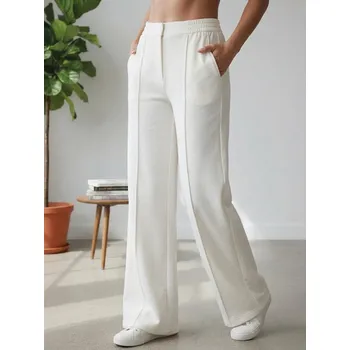 Dámske biele elegantné nohavice VSB LEMI , VELIKOST M