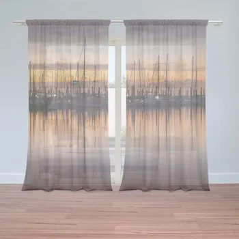 Záclona Sablio Záclony Večerní přístav: 2ks 150x250cm