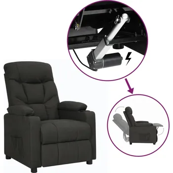 Křeslo Zvedací křeslo černé textil Černý3093459