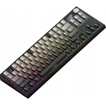 Klávesnice MECHANICKÁ KLÁVESNICE FENGLING DRÁTOVÁ BLUETOOTH 2,4 GHZ ŠEDÁ (GREY) SPÍNAČE