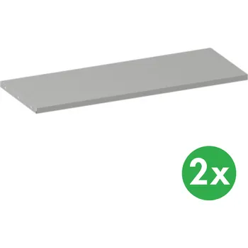 Policová skříň Kovona Přídavná police ke kovovým skříním, 950 x 400 mm, šedá, 2 ks