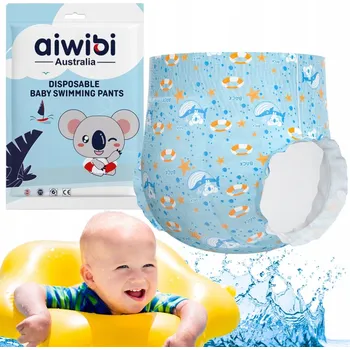 Plenkové kalhoty Dětské plavecké Plenkové Kalhotky na jedno použití plenky vel 4 AIWIBI