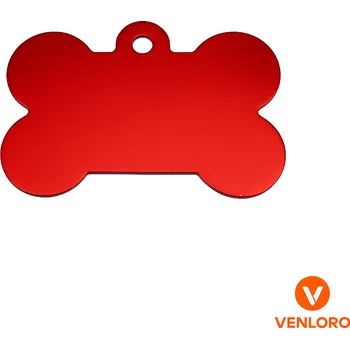 psí známka Psí známka ve tvaru kosti - červený , M
