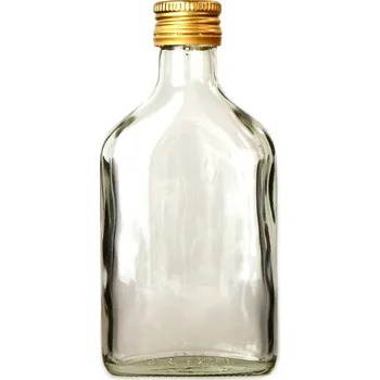 Láhev Láhev sklo 200ml PLACKA FLASK čirá s plechovým víčkem KUTIL Sklad7 5926611.00 (KUTIL Sklad7)