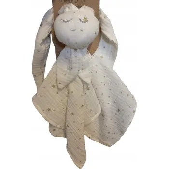 Plena Baby in World Mušelínová plena Hug Me Bunny Hvězdičky Ecru