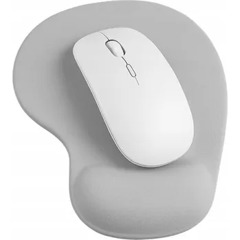 Podložka Pod Myš na stůl ergonomická protiskluzová s opěrkou zápěstí šedá