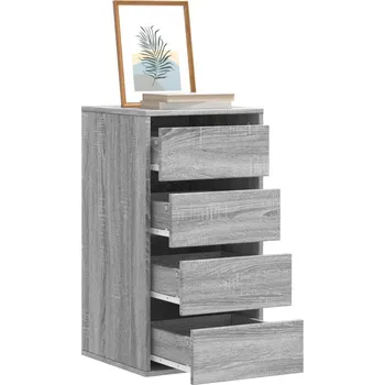 Komoda vidaXL Rohová zásuvková komoda šedá sonoma 40 x 41 x 76 cm kompozit