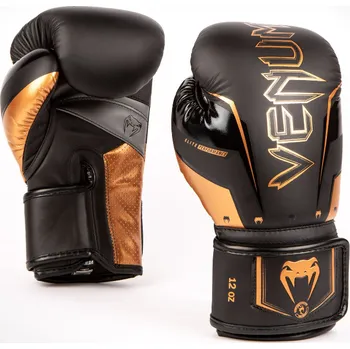 Boxerské rukavice Boxerské rukavice VENUM ELITE Evo - černo/zlaté 16 oz
